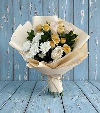 Букет цветов из:  Розы и Хризантемы в Булатниково