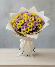 Букет цветов из:  Хризантемы #REPLACE_PRED# Булатниково