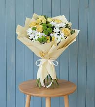 Букет цветов из:  Хризантемы и Розы в Булатниково