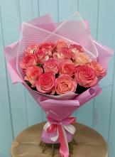 Букет 15 Розовых роз Равель в Булатниково